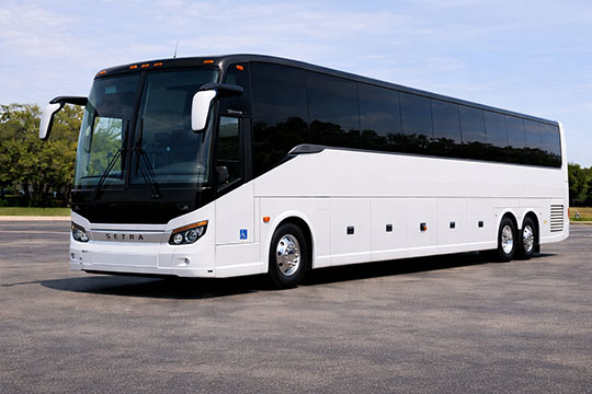 56-passenger charter bus available for charter in Madison, MS
